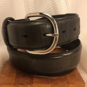 Genuine leather vintage detailed belt soft